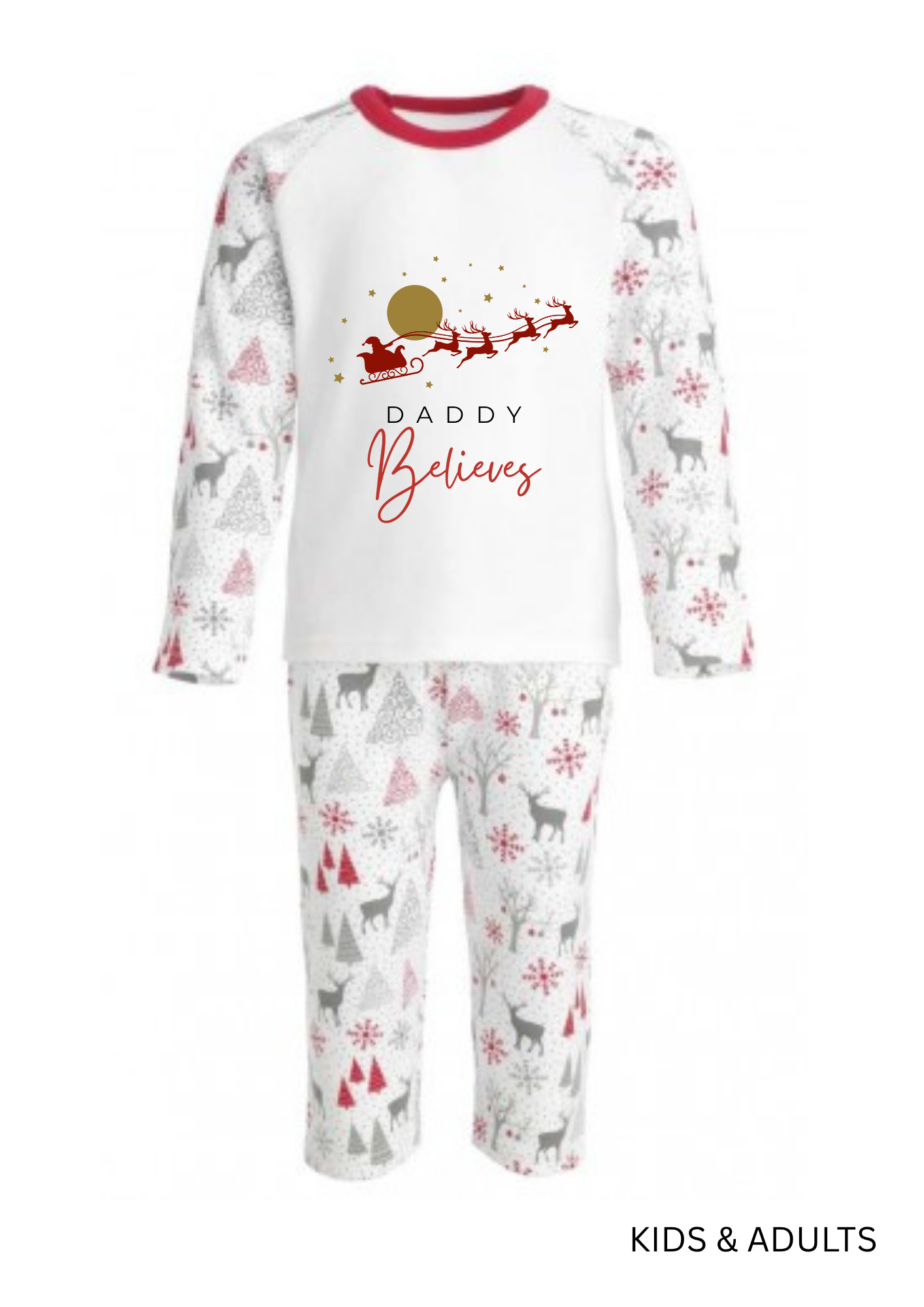 ✨ Family Reindeer Personalised Kids Christmas Pyjamas ✨