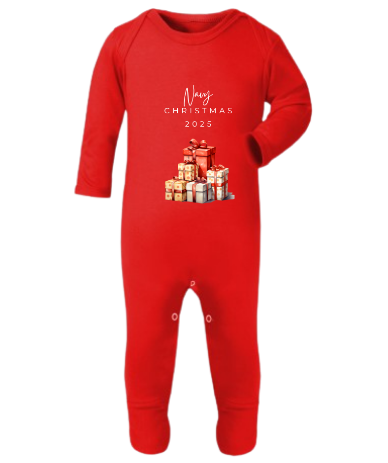 Christmas 2025 | Present | Sleepsuit | Vest | Bib | Personalised | Baby’s 1st Christmas Outfit