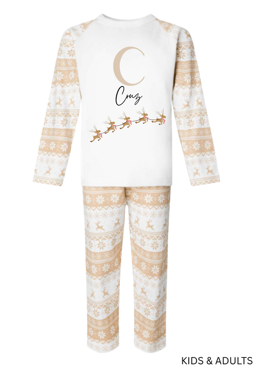 ✨ Family Natural Personalised Kids Christmas Pyjamas ✨